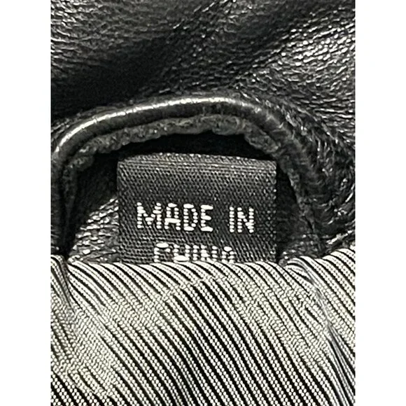 IZOD Men's Black Leather Jacket Full Zip Lined Size XL Classic Style - Picture 8 of 16